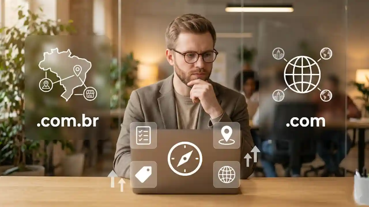 diferença entre .com e .com.br​