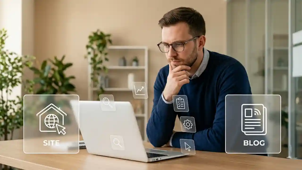 qual a diferença entre site e blog​